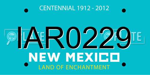 IAR0229 New Mexico License Plate