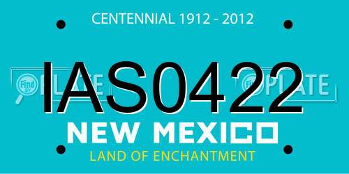 IAS0422 New Mexico License Plate