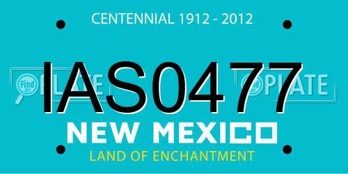 IAS0477 New Mexico License Plate