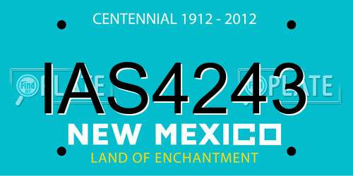 IAS4243 New Mexico License Plate