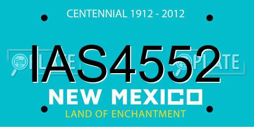 IAS4552 New Mexico License Plate