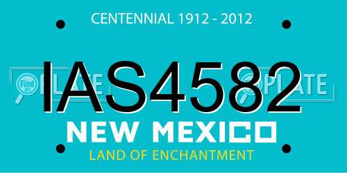 IAS4582 New Mexico License Plate