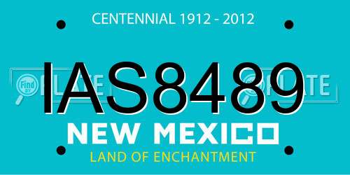 IAS8489 New Mexico License Plate