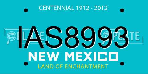 IAS8993 New Mexico License Plate
