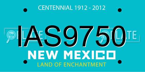 IAS9750 New Mexico License Plate