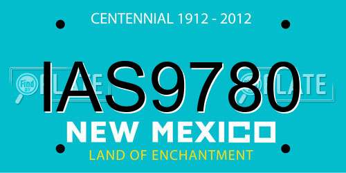 IAS9780 New Mexico License Plate