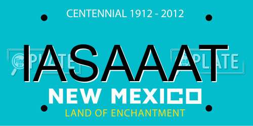 IASAAAT New Mexico License Plate