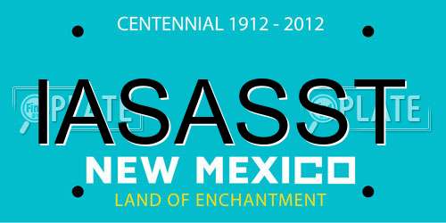 IASASST New Mexico License Plate