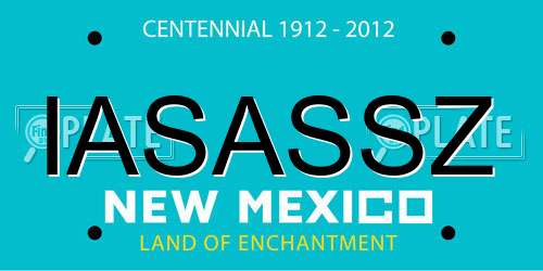 IASASSZ New Mexico License Plate