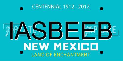 IASBEEB New Mexico License Plate