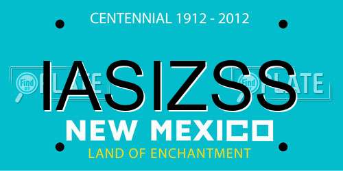 IASIZSS New Mexico License Plate