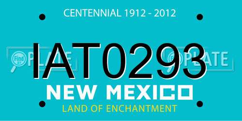 IAT0293 New Mexico License Plate