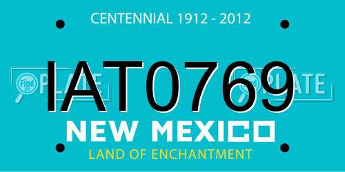 IAT0769 New Mexico License Plate