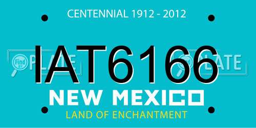 IAT6166 New Mexico License Plate