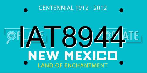 IAT8944 New Mexico License Plate