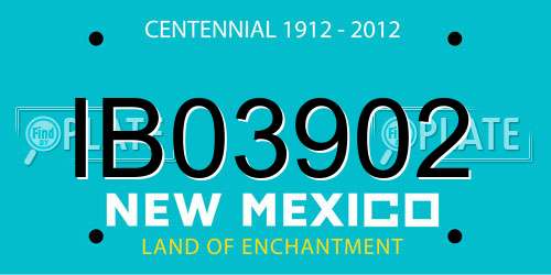 IB03902 New Mexico License Plate