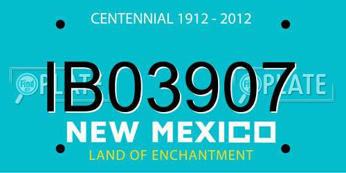 IB03907 New Mexico License Plate