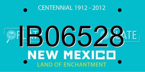 IB06528 New Mexico License Plate
