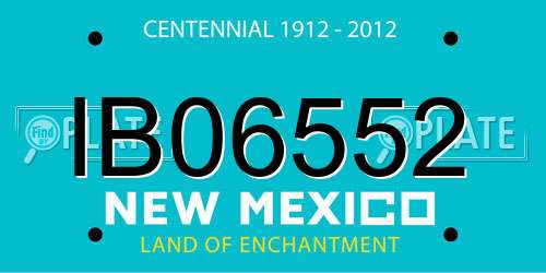 IB06552 New Mexico License Plate
