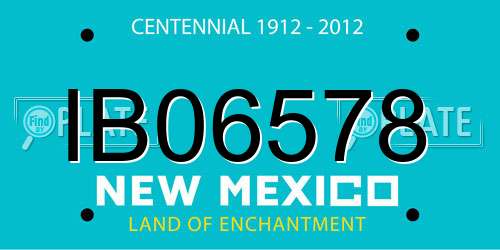 IB06578 New Mexico License Plate