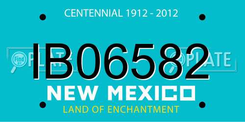 IB06582 New Mexico License Plate