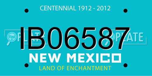 IB06587 New Mexico License Plate