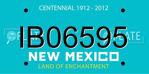 IB06595 New Mexico License Plate