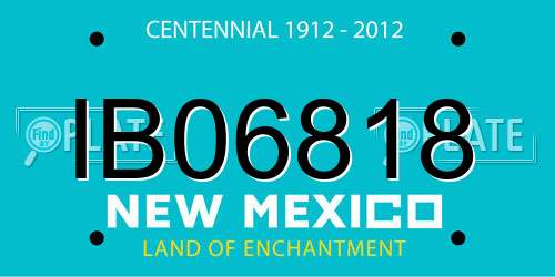 IB06818 New Mexico License Plate