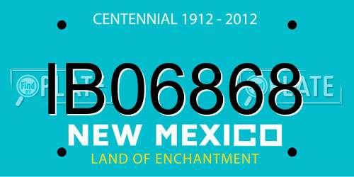 IB06868 New Mexico License Plate