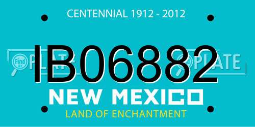 IB06882 New Mexico License Plate