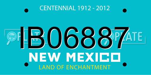 IB06887 New Mexico License Plate