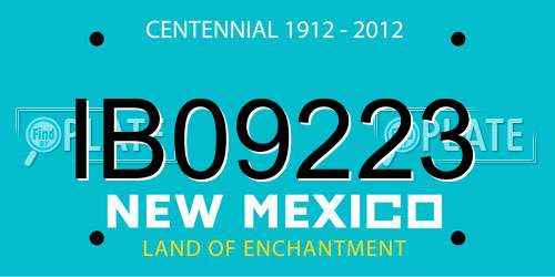 IB09223 New Mexico License Plate