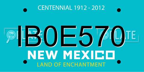 IB0E570 New Mexico License Plate
