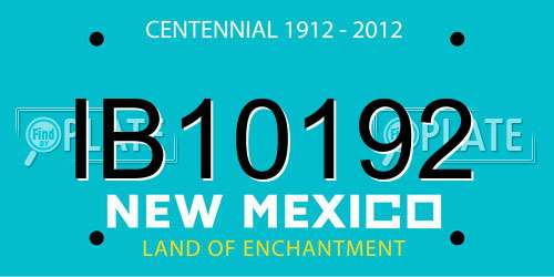 IB10192 New Mexico License Plate