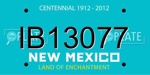 IB13077 New Mexico License Plate
