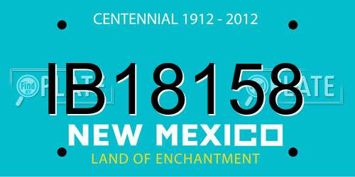 IB18158 New Mexico License Plate
