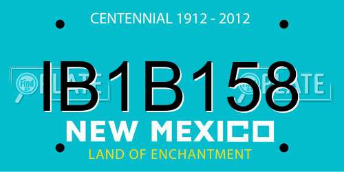 IB1B158 New Mexico License Plate