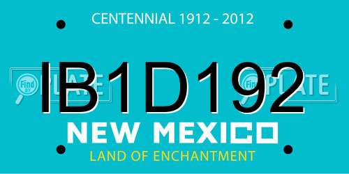 IB1D192 New Mexico License Plate