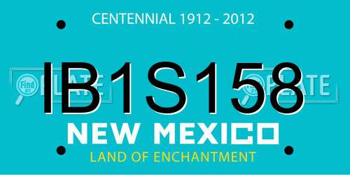 IB1S158 New Mexico License Plate