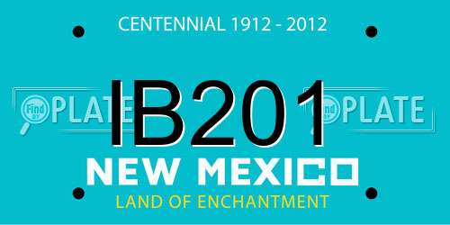 IB201 New Mexico License Plate