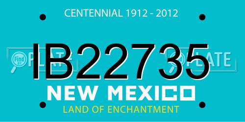 IB22735 New Mexico License Plate