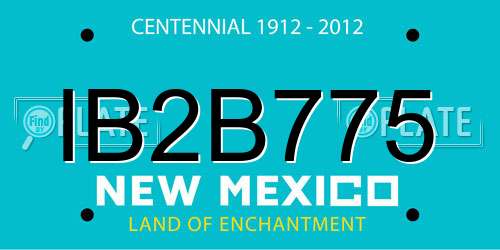 IB2B775 New Mexico License Plate