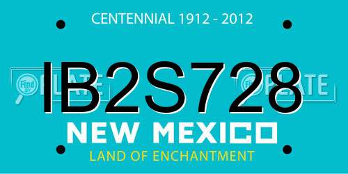 IB2S728 New Mexico License Plate