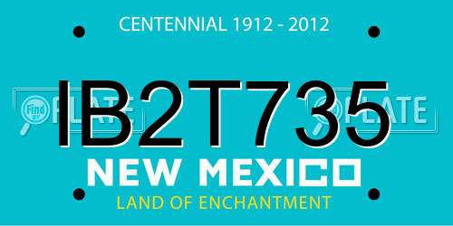 IB2T735 New Mexico License Plate