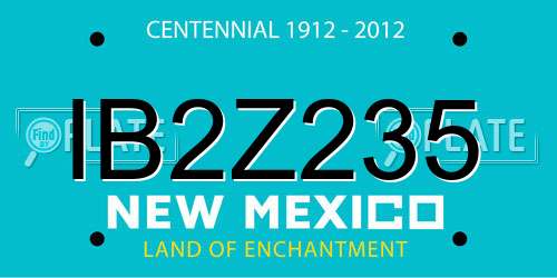 IB2Z235 New Mexico License Plate