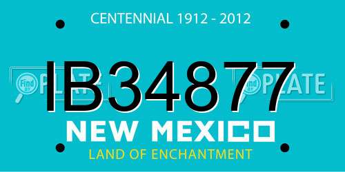 IB34877 New Mexico License Plate