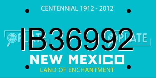 IB36992 New Mexico License Plate