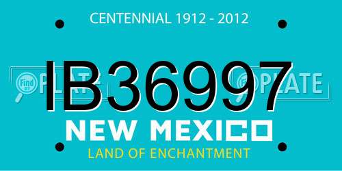 IB36997 New Mexico License Plate