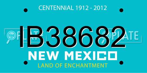 IB38682 New Mexico License Plate