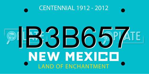 IB3B657 New Mexico License Plate